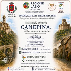“PASSEGGIATA-RACCONTO “CANEPINA: TERRE UOMINI E MEMORIE”